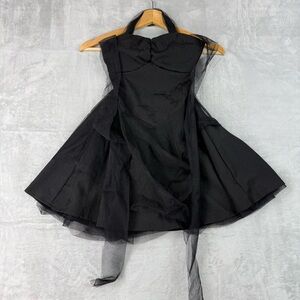 Black Strapless Tulle Party Dress Mini Cocktail Formal Fit Flare One Size